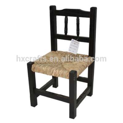 Ladder-Back Woven Seat rustic large wooden chair